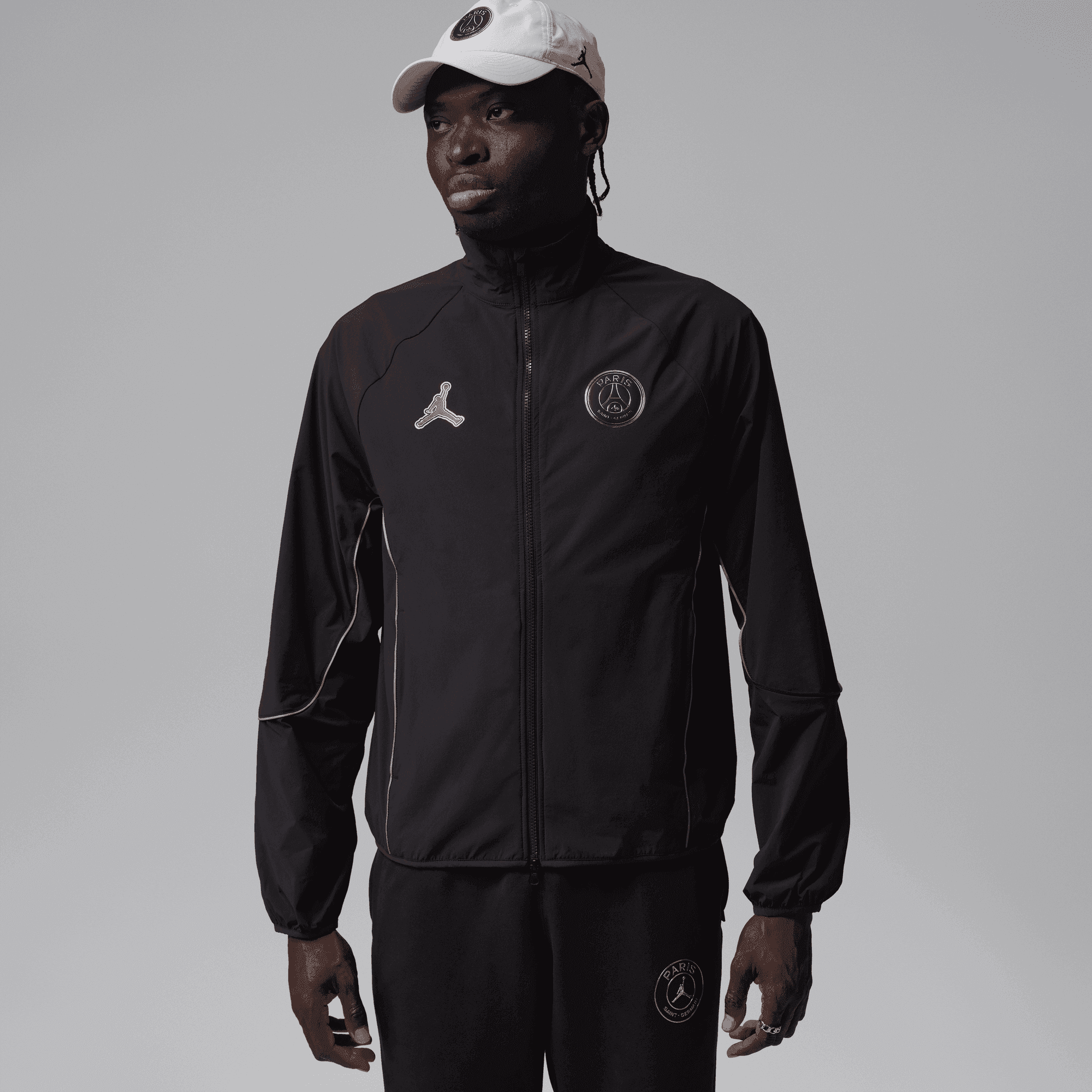 Jordan Veste Anthem PSG Dri-FIT 2025/2026 - Gris Pétrole
