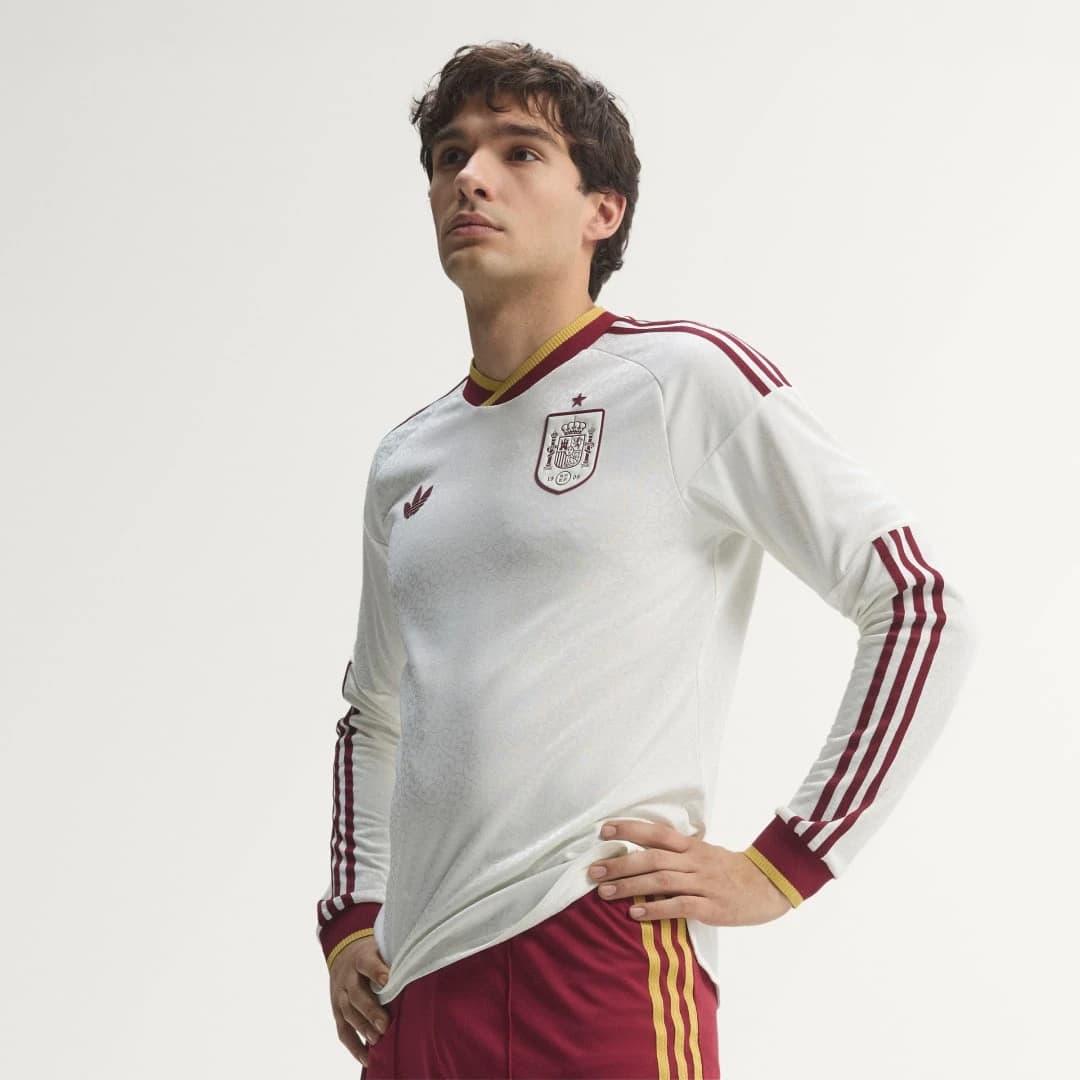 Adidas Maillot Espagne Extérieur Authentique Manches Longues 2026