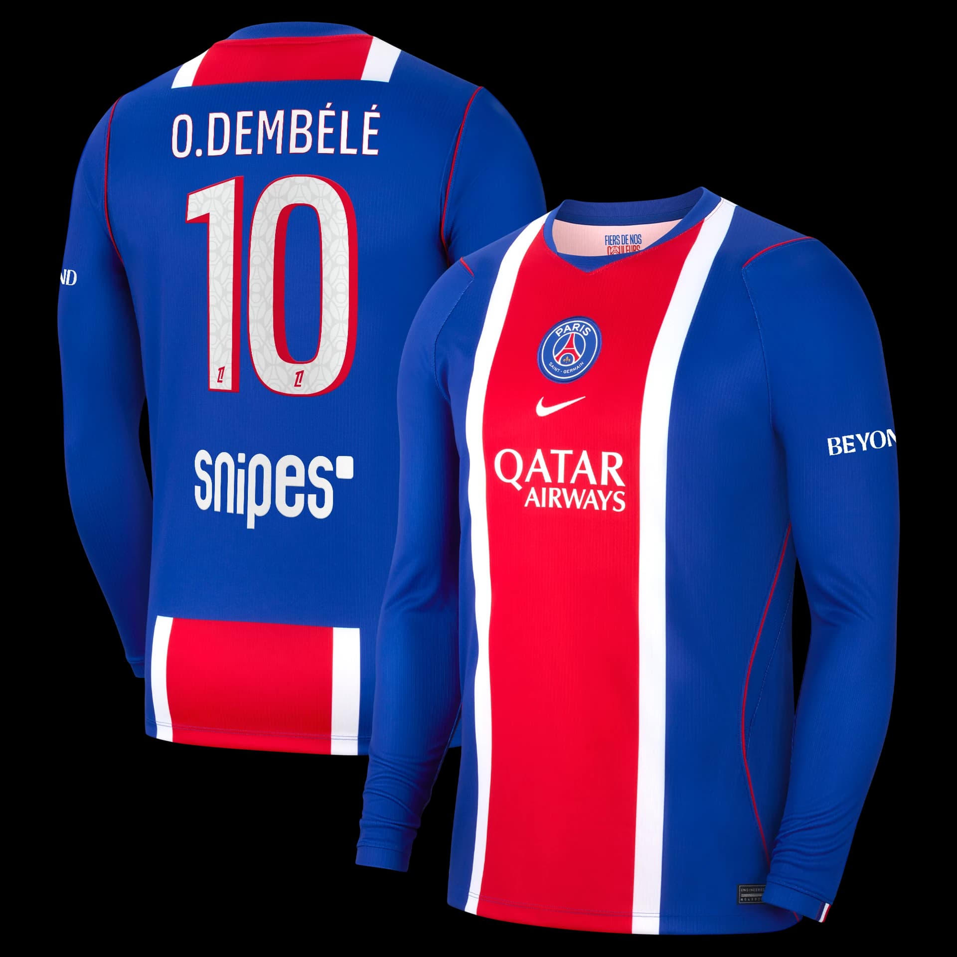 Nike Maillot PSG Domicile Manches Longues 2026/2027 - Ousmane Dembélé N°10